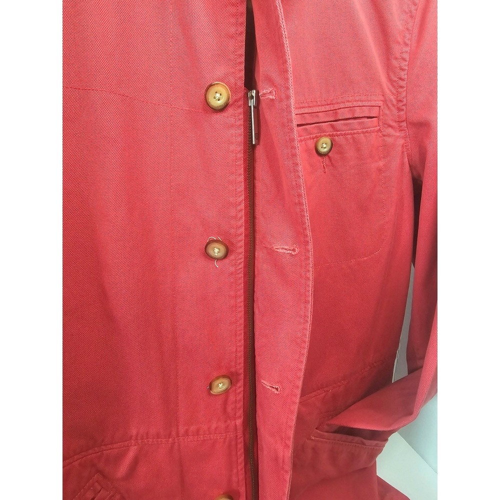 Henry Jacobson Barn Jacket SZ S Red Button Up Chore Utility CALLOUTS IN PICS - Picture 4 of 12